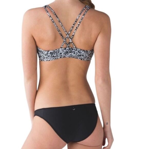 Lululemon Free To Be Bra H2O Mini Ripple White Seal Grey - Picture 5 of 13